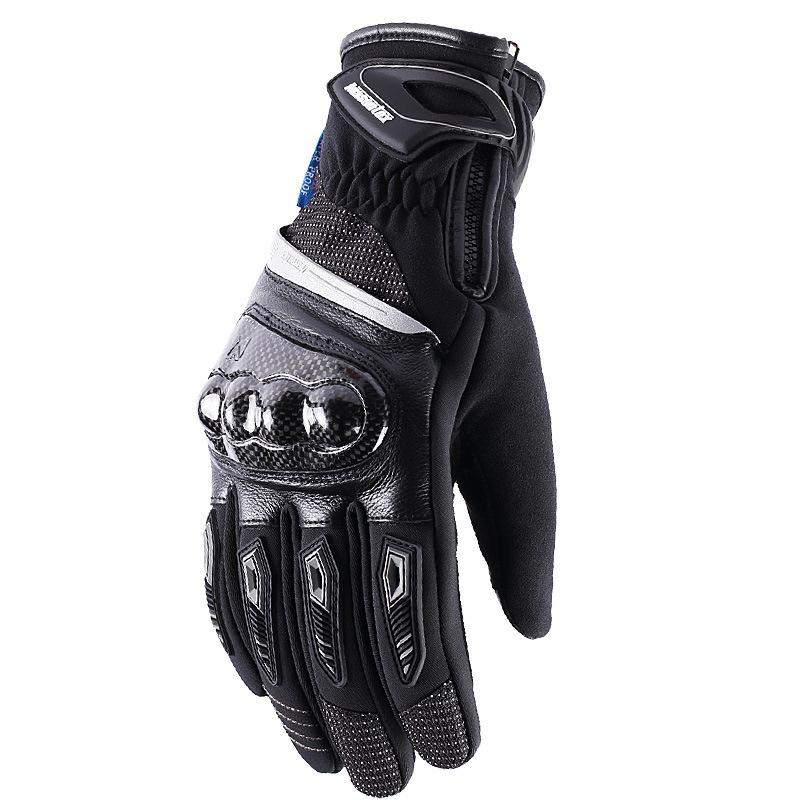 Đảm bảo chất lượng Masontex mùa thu và mùa đông găng tay xe máy chống thấm nước ấm full ngón đua vỏ cứng màn hình cảm ứng ngoài trời đi găng tay