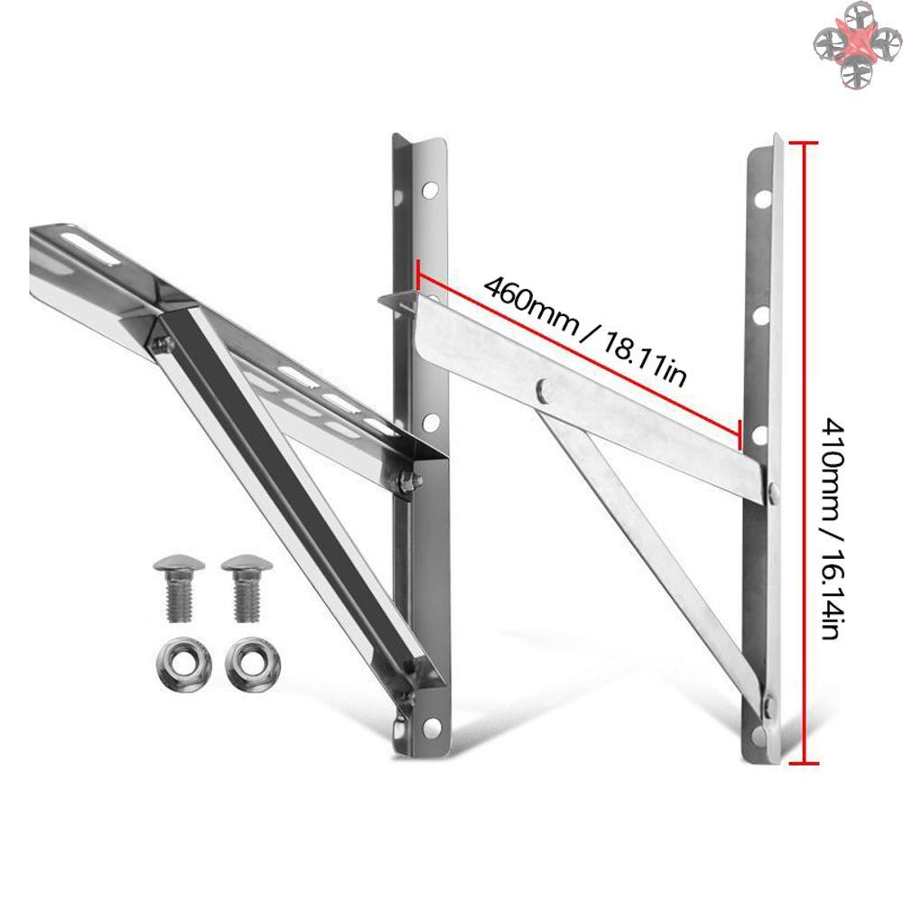 Set 2 Giá Đỡ Máy Điều Hòa Bằng Thép Không Gỉ Có Thể Gấp Gọn Tiện Dụng