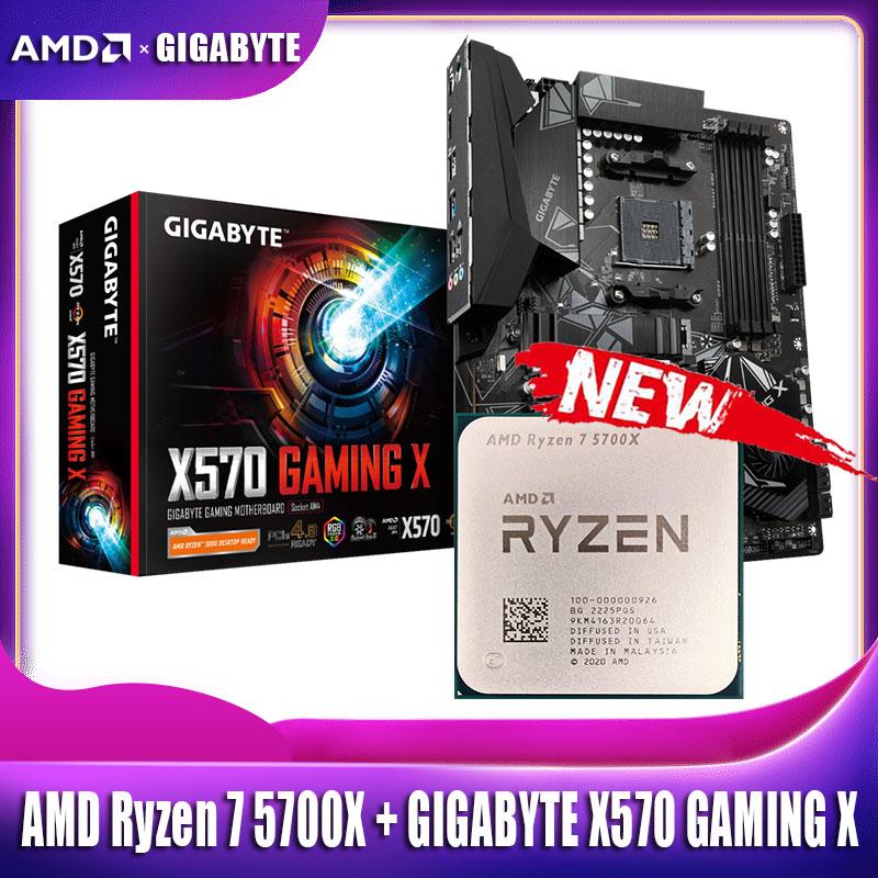 Amd Ryzen mới 7 5700X R7 5700X CPU Gigabyte X570 Gaming x Pillet Short Pillet AM4 Tất cả đều mới nhưng không có tủ lạnh