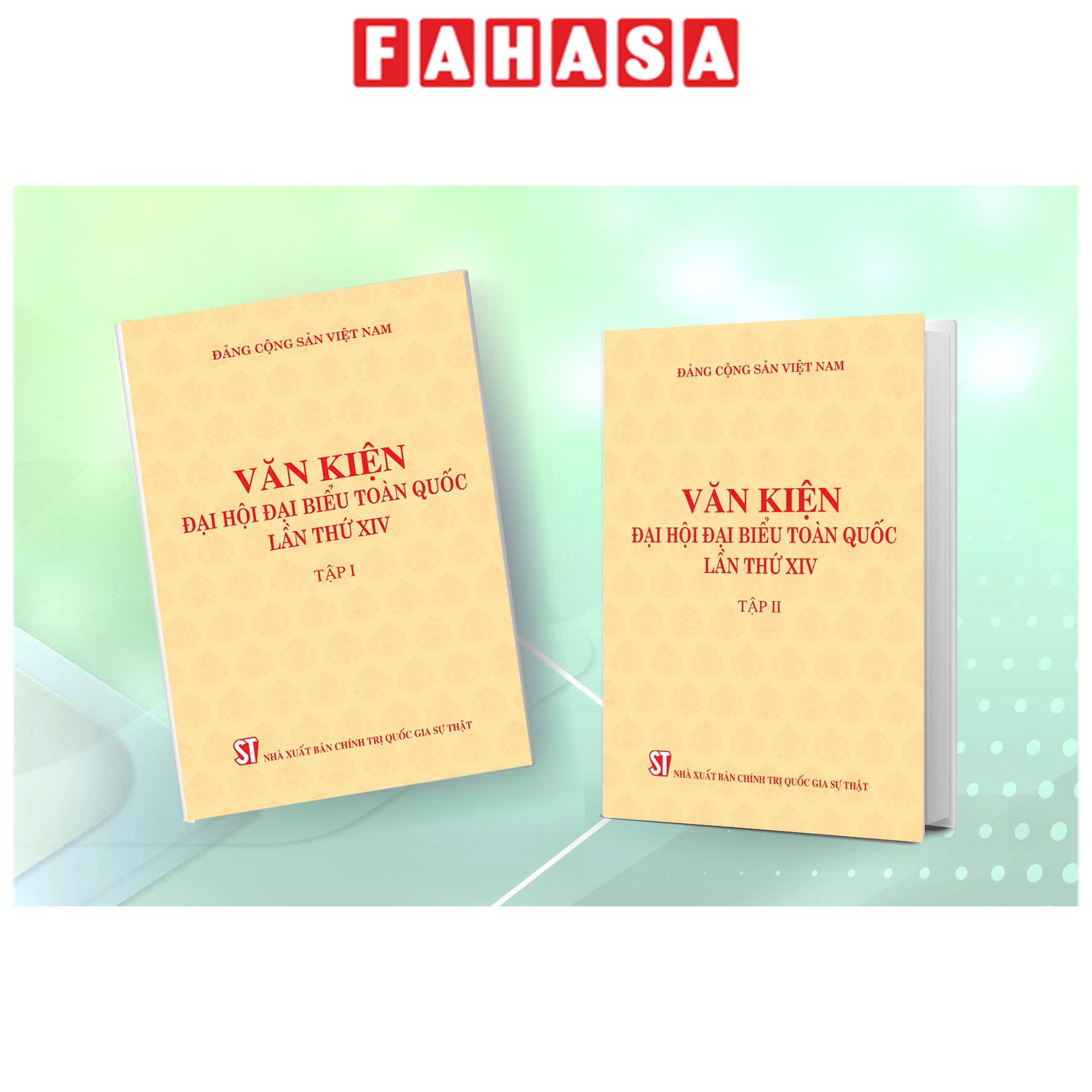 Sách - Bộ Sách Văn Kiện Đại Hội Đại Biểu Toàn Quốc Lần Thứ XIV - Tập 1 + Tập 2 (Bộ 2 Tập)