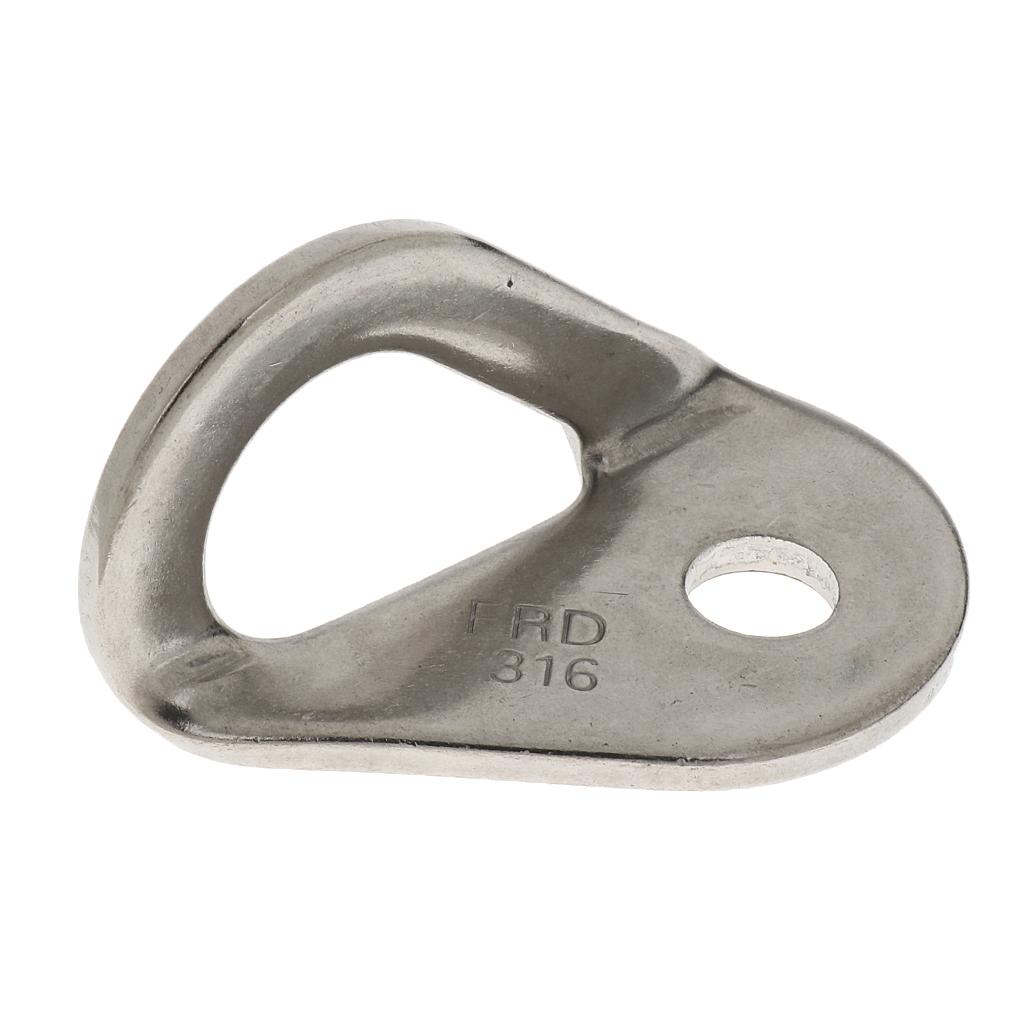 30KN Steel Mountaineering Rock Climbing Anchor Bolt Hanger Plate Silver