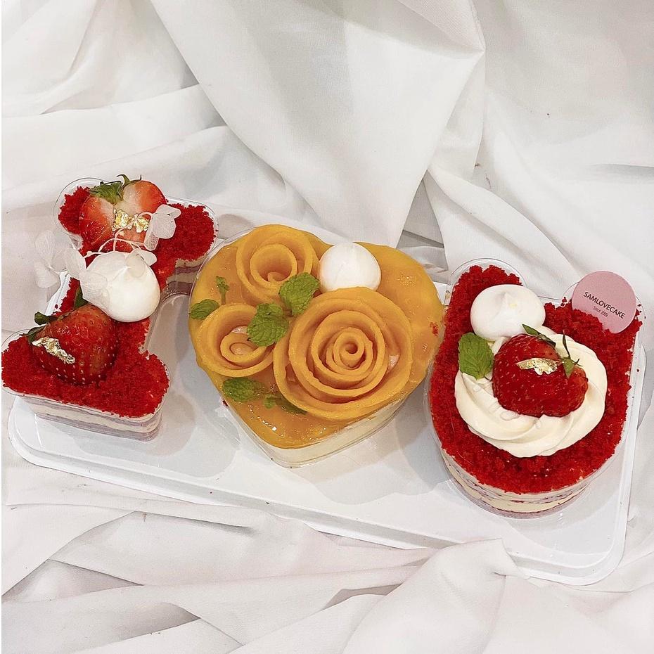5 Bộ - Set Chữ I ️ U Đựng Bánh Lạnh - Tiramisu - Mousse - Panna Cotta - Tặng Quà Valentine