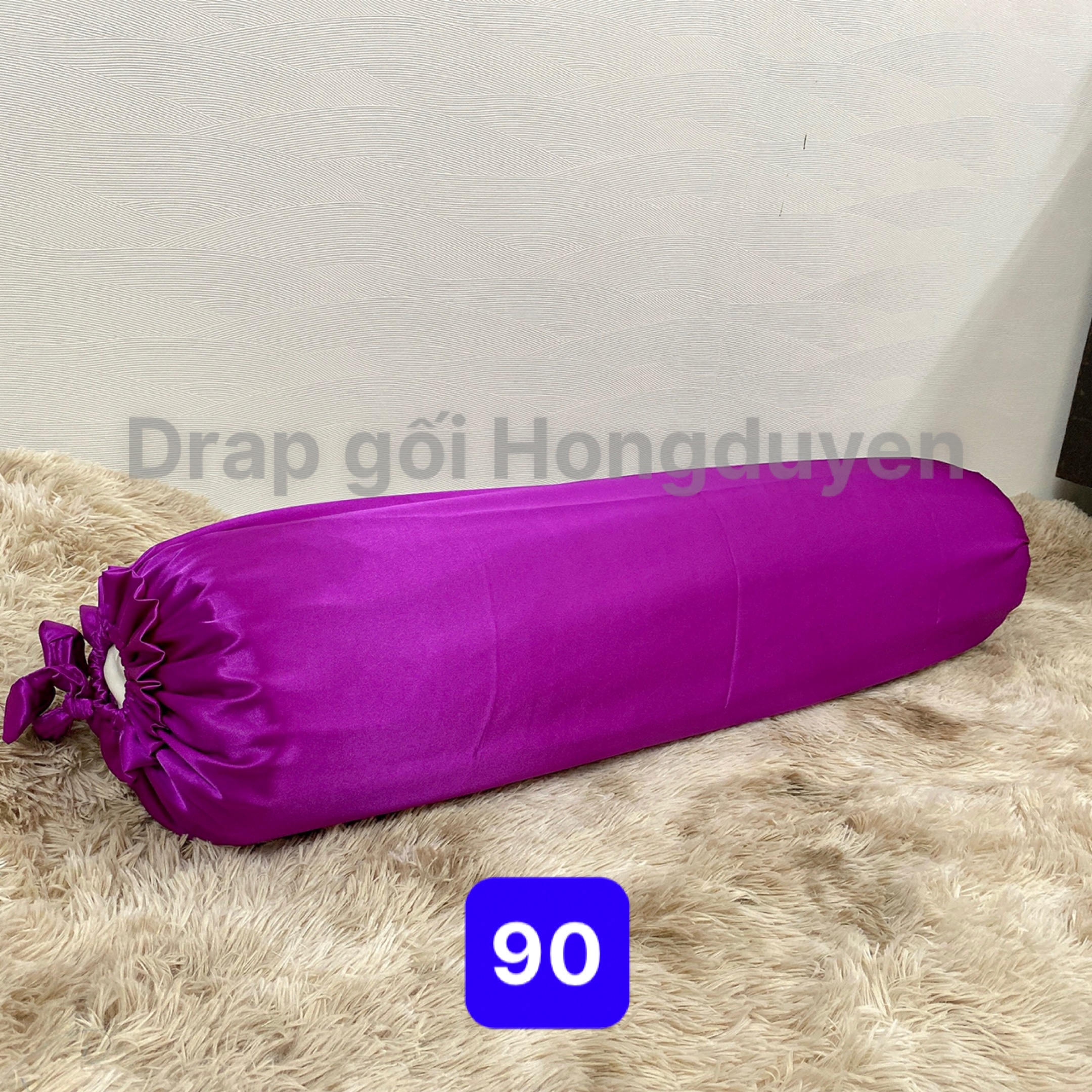 Bộ vỏ gối-ga phi bóng KO MỀN/CHĂN 1m6/1m8 trơn tím 90. Bộ drap phi bóng 1 màu. Bộ grap phi bóng. Bộ drap phi lụa. Bộ grap phi lụa. Bộ ga phi lụa. Ga giường - drap giường - grap giường - ra giường.