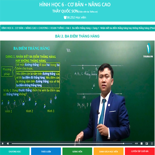 Khóa học HÌNH HỌC 6 - CƠ BẢN + NÂNG CAO thầy Quốc Sơn - 09 tháng