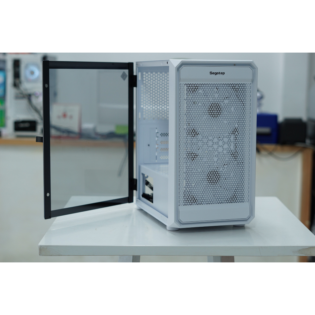 Vỏ máy tính Case Segotep Artist 2F RGB sẵn 2 Fan LED ARGB Gaming Kính cường lực - Hàng chính hãng NetWork Hub phân phối