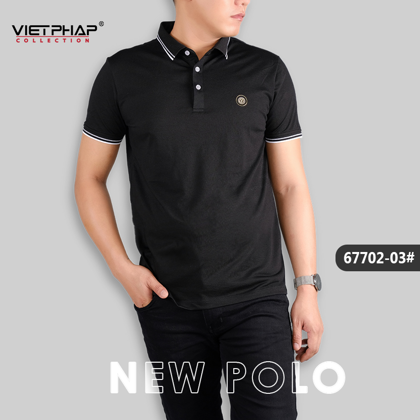 Áo Thun Polo Nam Cao Cấp VIỆT PHÁP / Form Basic- Chất liệu cotton co dãn thấm hút mồ hồi tốt 67702