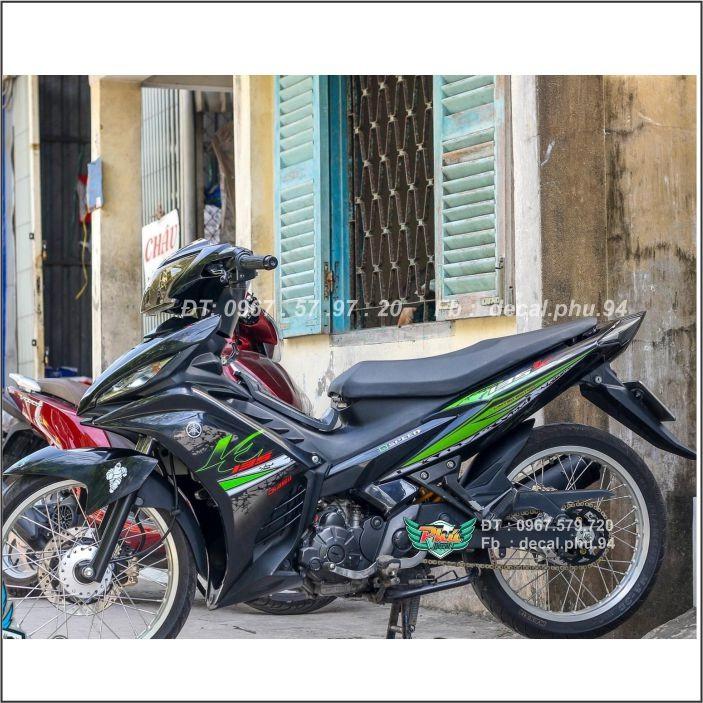 Tem Exciter 135 LC xanh lá đen