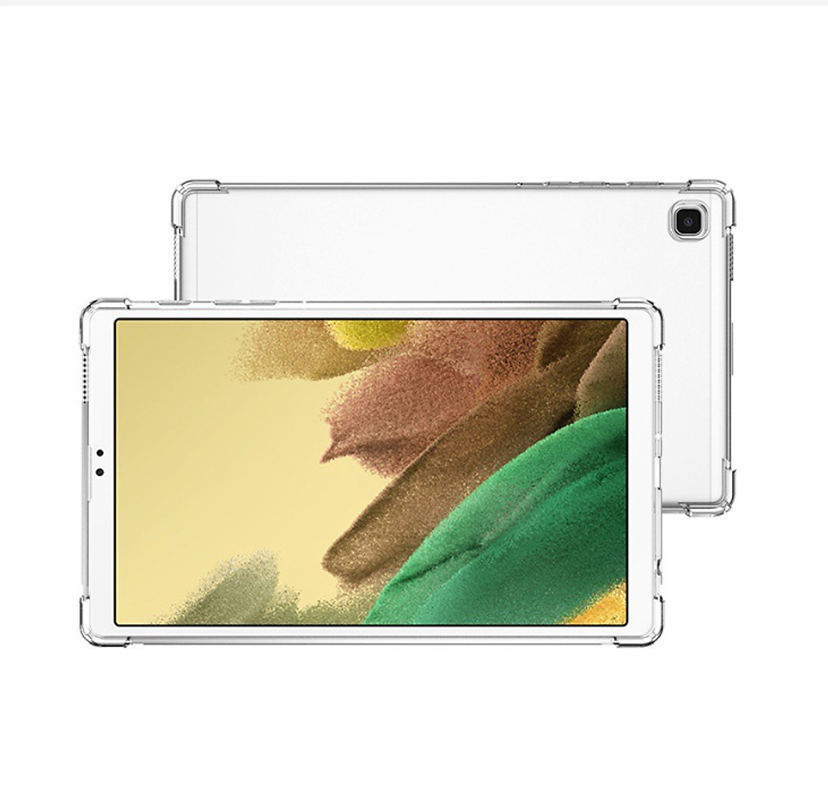 Ốp Lưng Chống Sốc Cho Samsung Tab A7 Lite Dẻo Silicon Trong Suốt, Có Gờ Bảo Vệ Camera