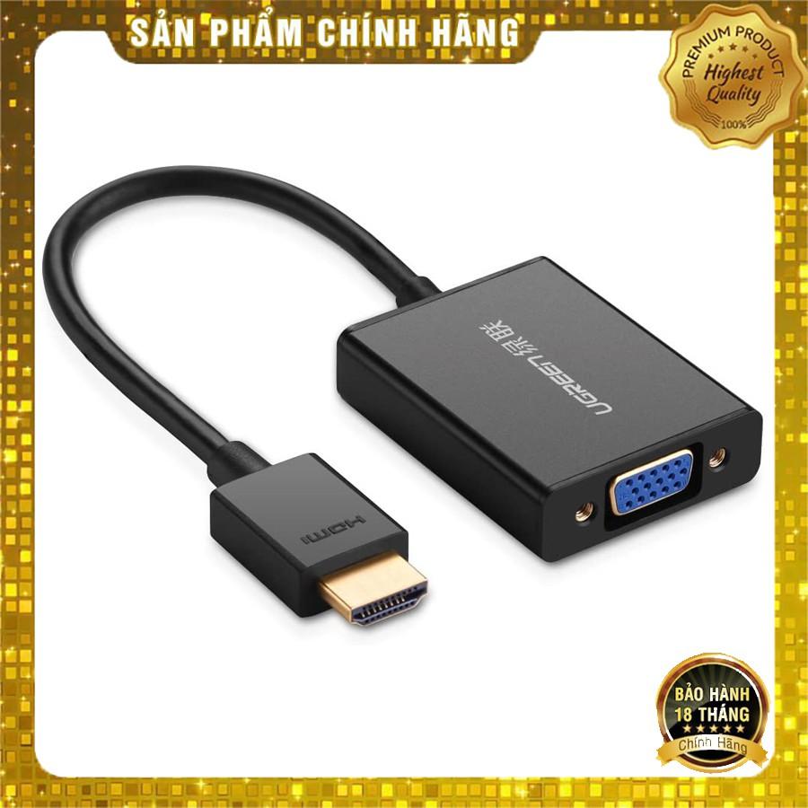 Cáp chuyển HDMI sang VGA Ugreen 40233 có Audio chính hãng - Hàng Chính Hãng