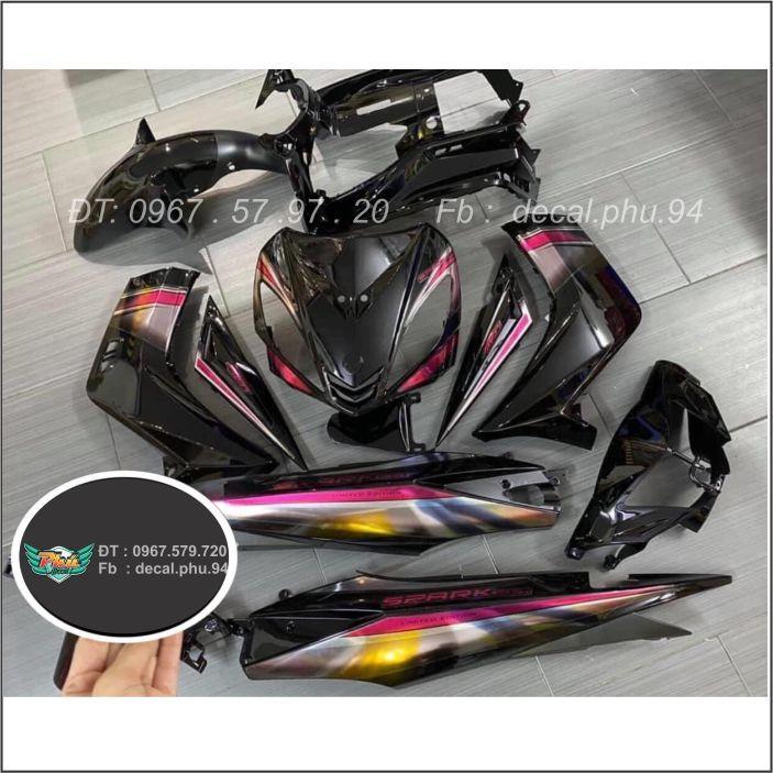 Tem Exciter 135 2010 rời đen hồng bạc Spark