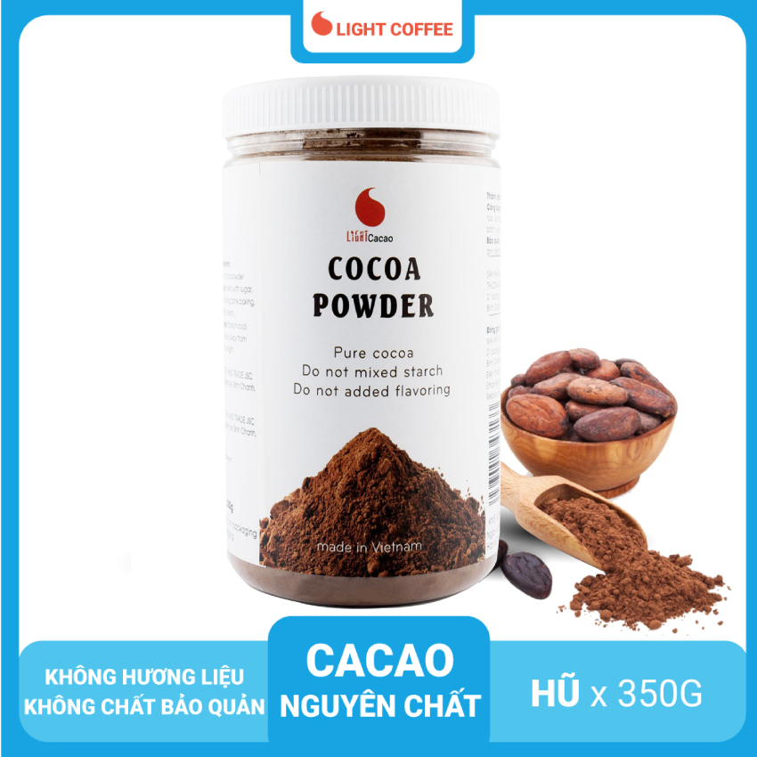 Bột Cacao nguyên chất Light Cacao tốt cho sức khỏe - hũ 350g