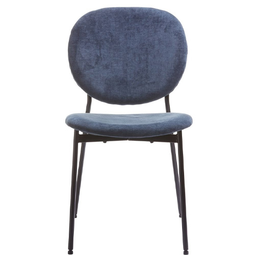 Ghế bàn ăn | JYSK Manstrup | kim loại/ vải polyester | xanh/đen | R48xS61xC84cm