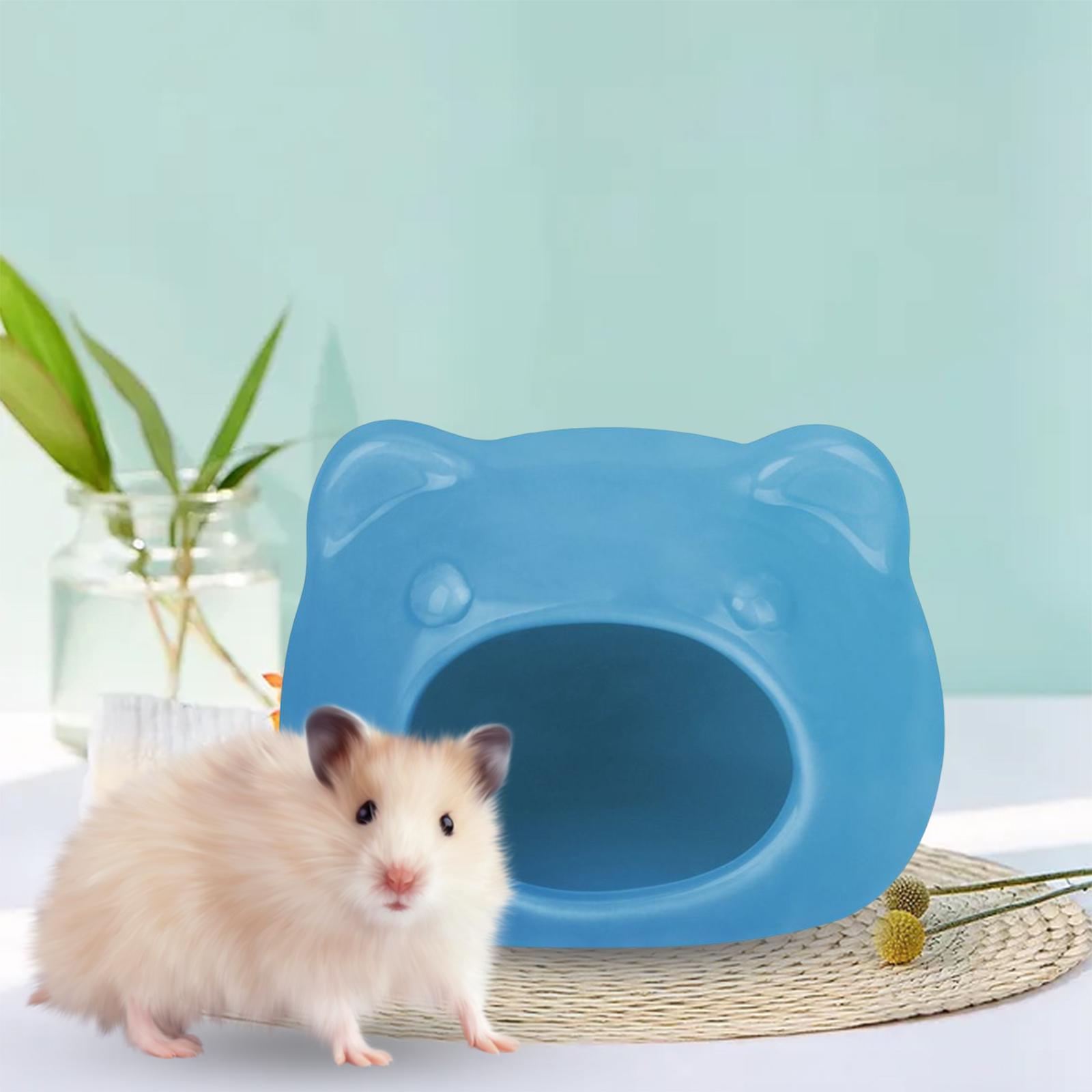 Small Pet Ceramic Hamster House Hedgehog Bunny Sleeping Bed Summer