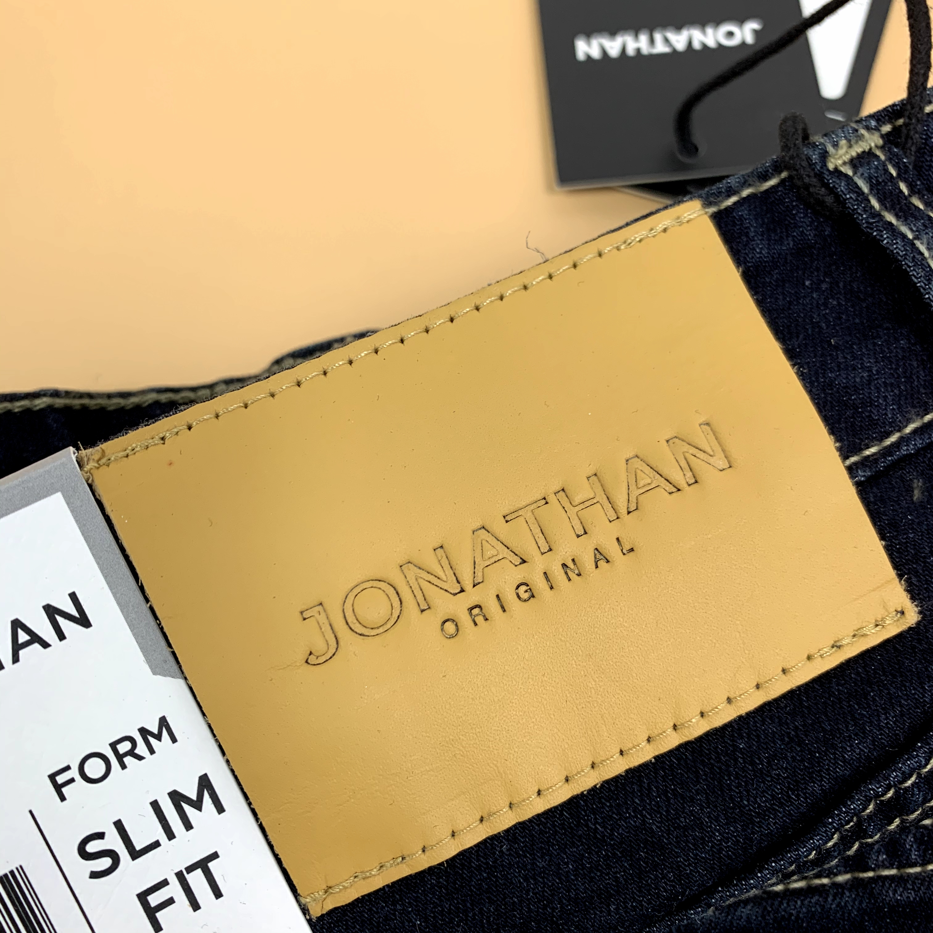 Quần jean nam xanh đen trơn JONATHAN QJ050 vải denim cao cấp co dãn nhẹ 4 chiều, form dáng chuẩn đẹp, hottrend