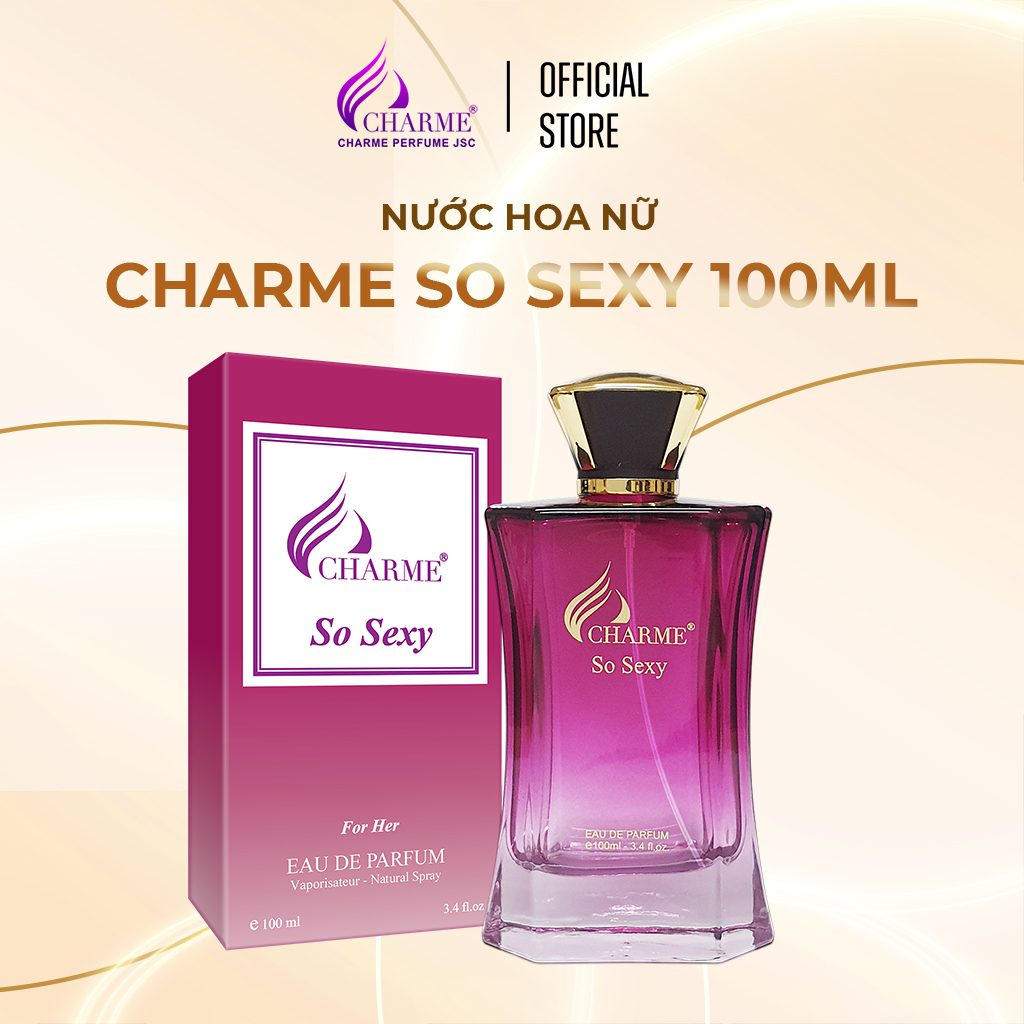 Nước hoa nữ thơm lâu, Charme So Sexy, mùi hương hoa hồng, tươi mát sảng khoái, lưu hương lâu, 100ml