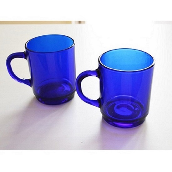 Bộ 6 ly có quai D4020F Duralex - Versailles Xanh Saphir 260ml Thủy tinh cường lực cao cấp Pháp