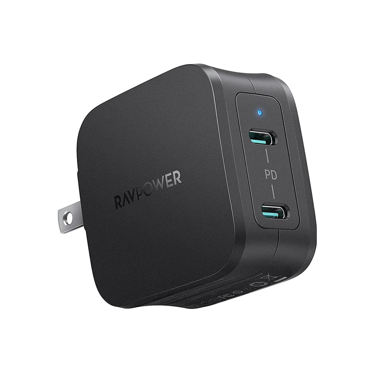 Adapter Củ Sạc 40W 2 Cổng Type C PD 3.0 & QC 3.0 Nhỏ Gọn RAVPower RP-PC152 - Hàng Chính Hãng