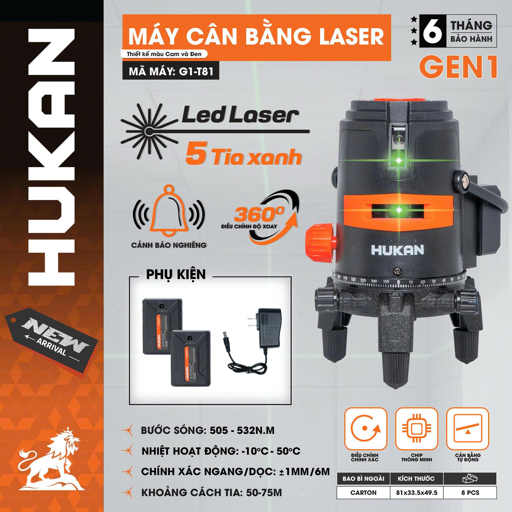 MÁY CÂN BẰNG LASER 1MM G1-T81 HUKAN -HÀNG CHÍNH HÃNG