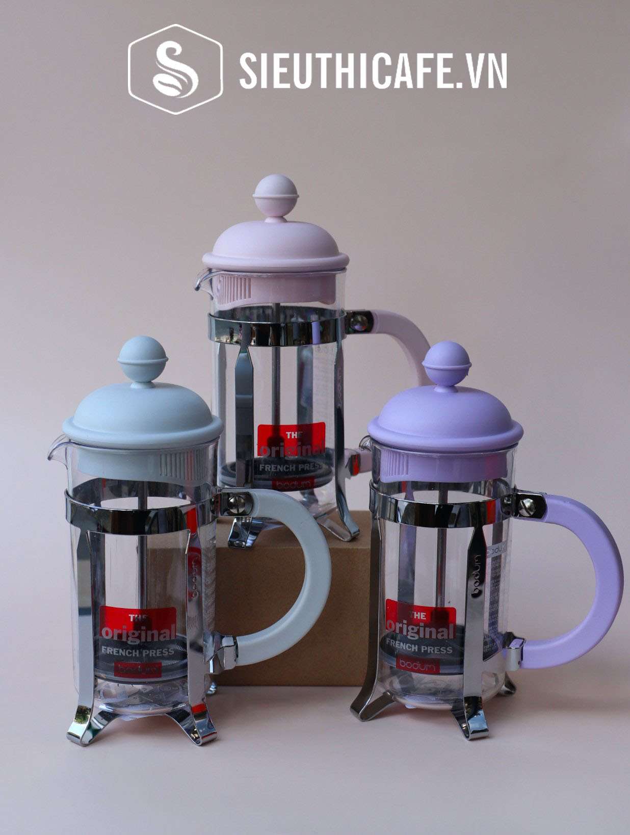 BÌNH PHA CÀ PHÊ KIỂU PHÁP BODUM CAFFETTIERA FRENCH PRESS – MÀU SHADOW – 3 CUPS