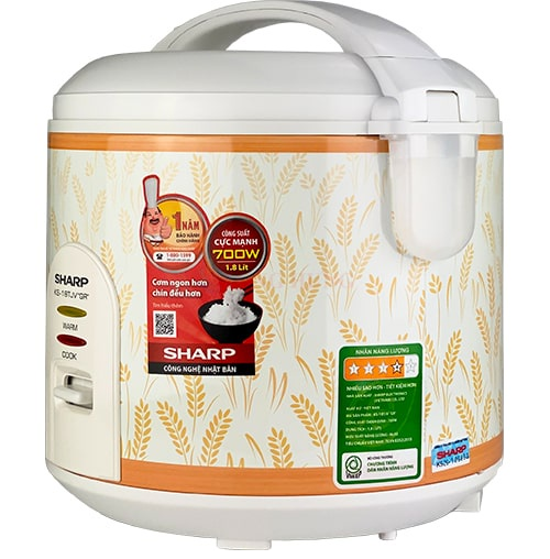 NỒI CƠM ĐIỆN NẮP GÀI SHARP KS-18TJV 1.8 Lít - HÀNG CHÍNH HÃNG