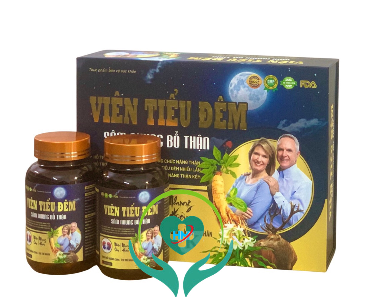 ￼VIÊN TIỂU ĐÊM SÂM NHUNG BỔ THẬN ,Hộp 2 Lọ * 30 viên, Hỗ trợ bổ thận, giúp tăng cường chức năng thận.