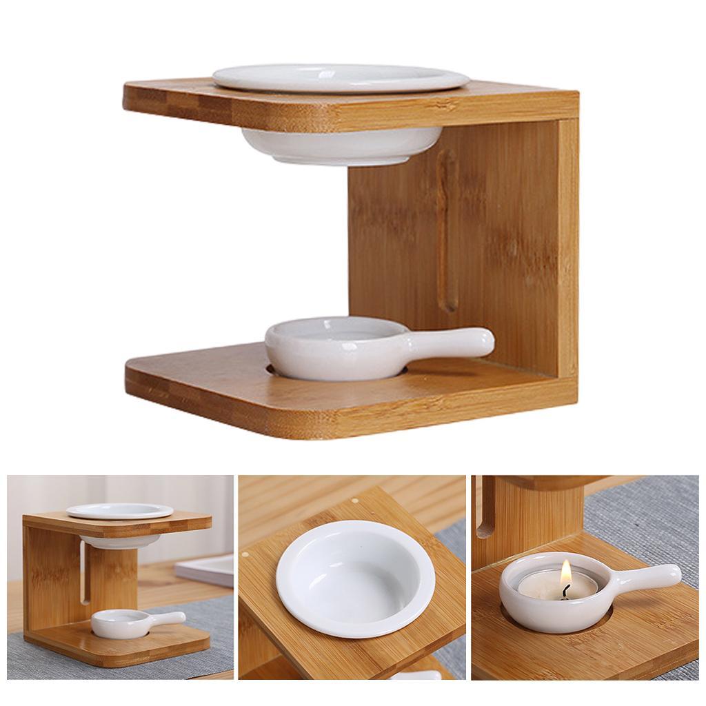 Wooden Tealight Candle Holder Oil Burner