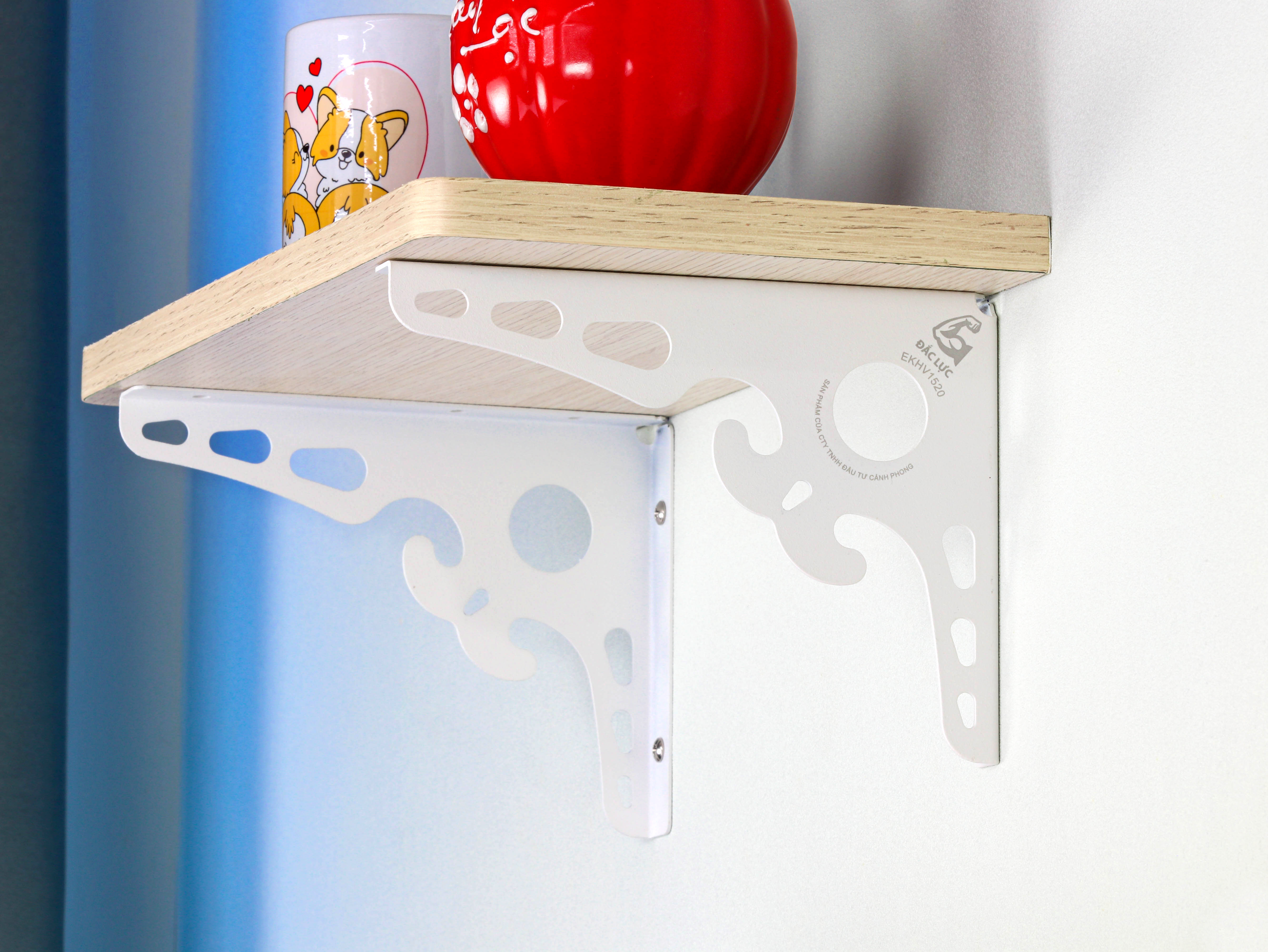 Eke chữ L hoa văn treo tường, giá để kệ kích thước 15x20cm (bộ 2 chiếc)-EKHV1520