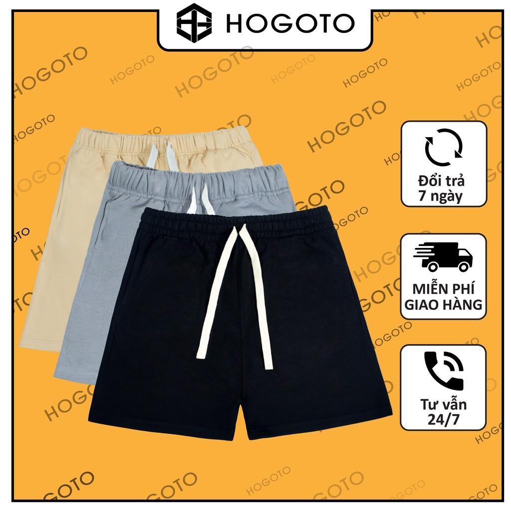 Quần short trơn nỉ da cá Hogoto shop , quần short unisex nam nữ chất liệu cotton