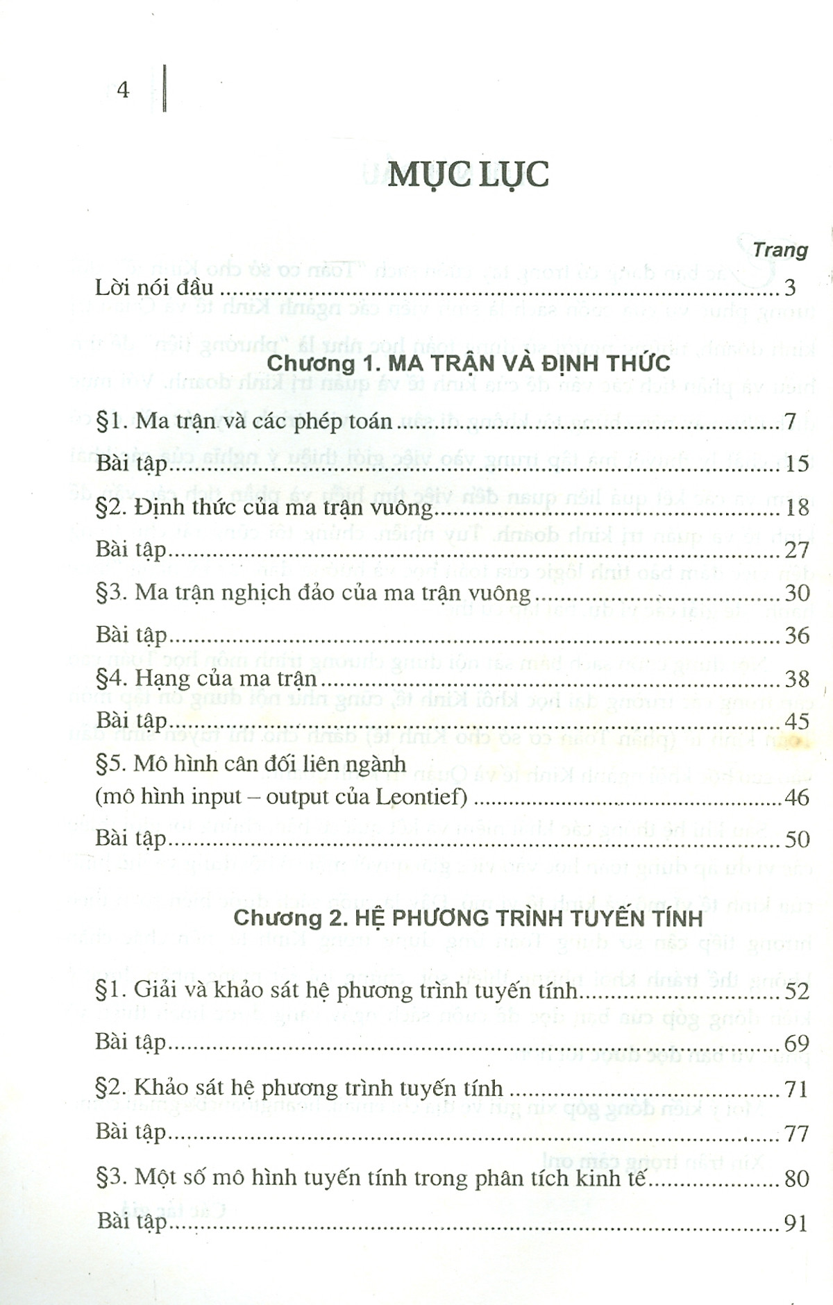 Toán Cơ Sở Cho Kinh Tế