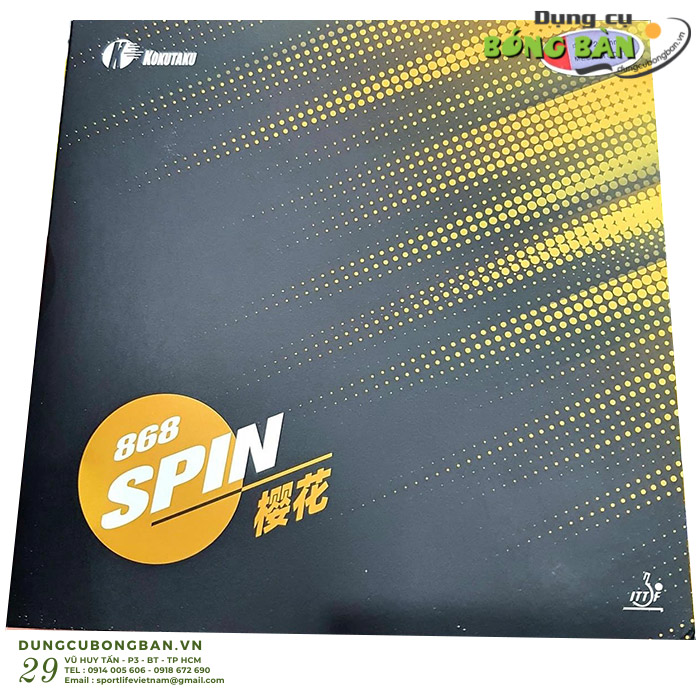 Mặt vợt bóng bàn Kokutaku 868 Spin