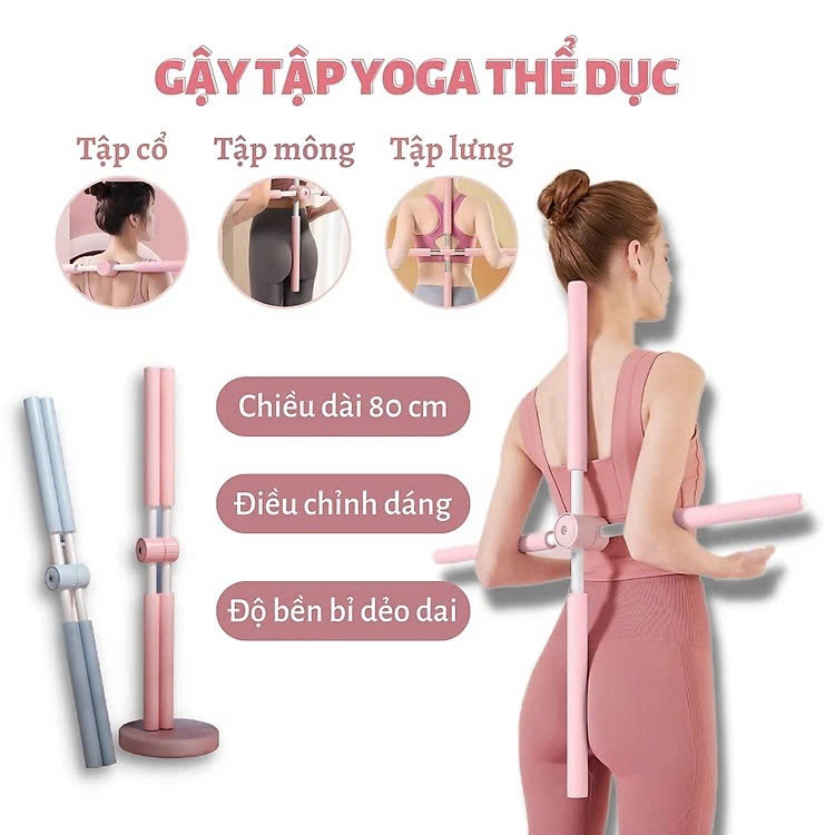 MÓC TREO Thanh Tập Chống Gù Lưng, Gậy Tập Yoga Chống Gù Lưng Bằng Thép Không Gỉ - Hàng Loại 1 - Chính Hãng