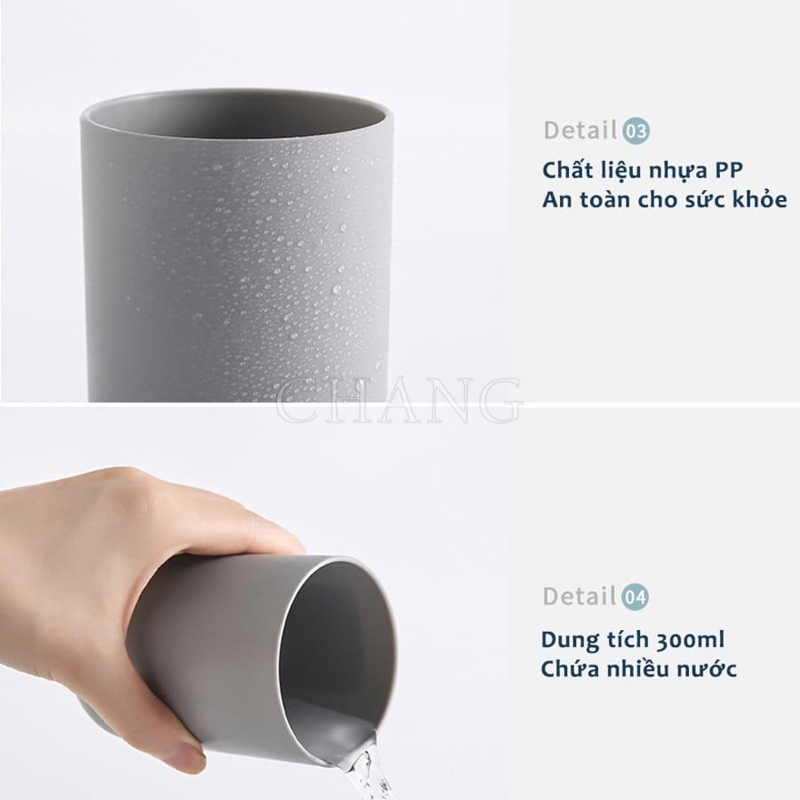 Bộ Cốc Đánh Răng Kèm Móc Treo Bàn Chải Dán Tường Nhà Tắm Gọn Gàng Tiết Kiệm Không Gian
