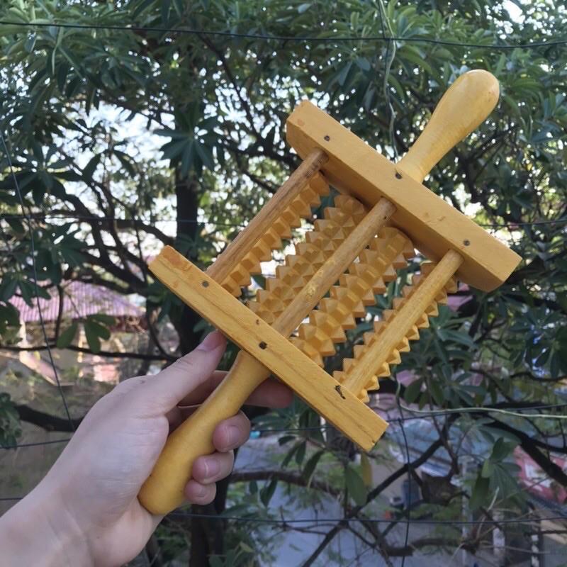 Dụng cụ lăn Masage toàn thân Đa Năng bằng gỗ tự nhiên Giúp lưu thông máu, tăng cường sức khoẻ (MH896.