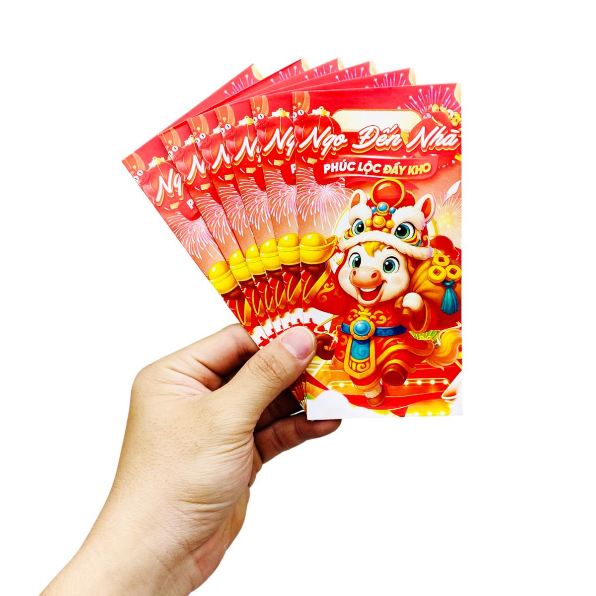 Bộ 6 Bao Lì Xì Tết Bính Ngọ 2026 - Teenage - Mẫu 48