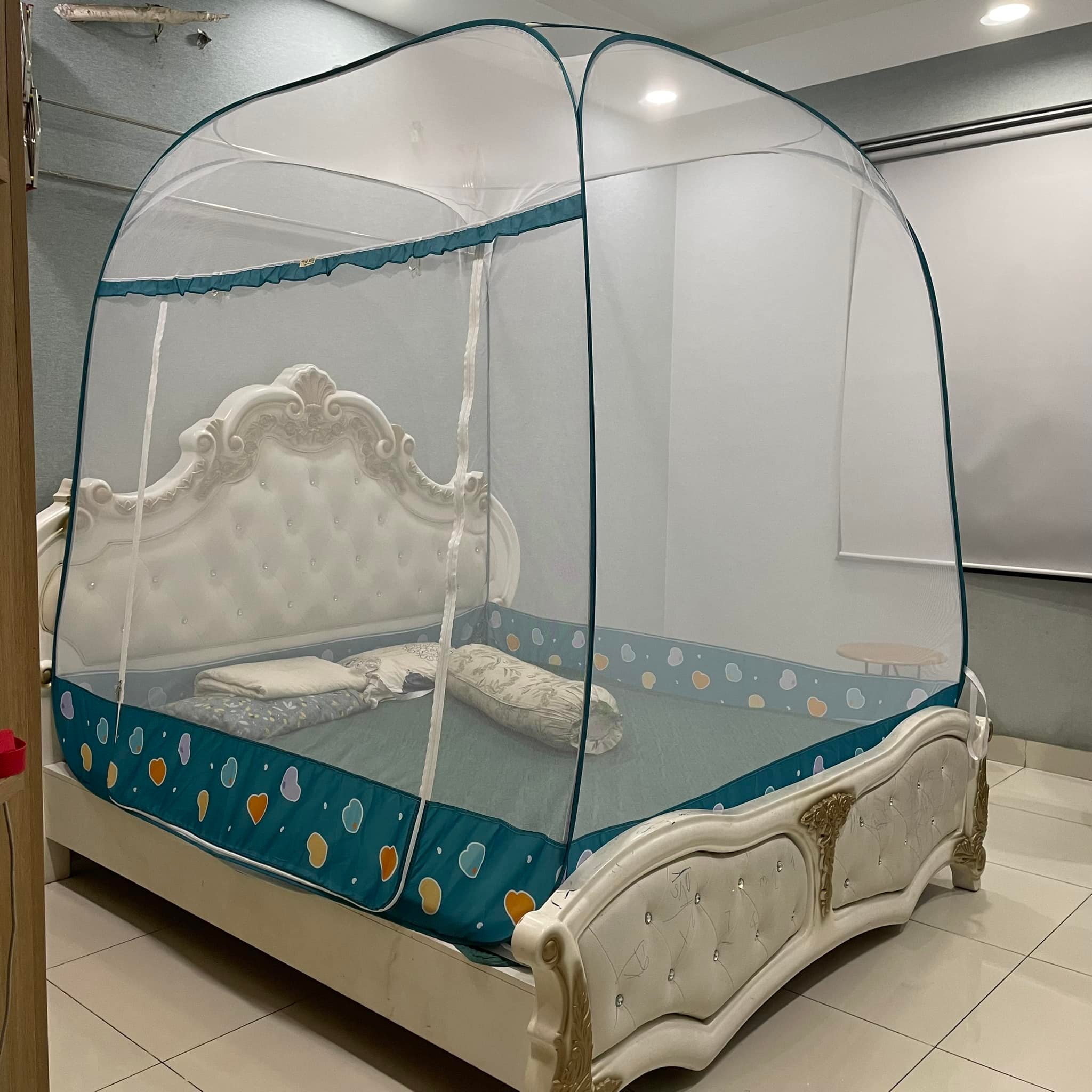 Màn Chụp Đỉnh Vuông Cao Cấp Mộc Miên 1,8mx2m - 1 cửa