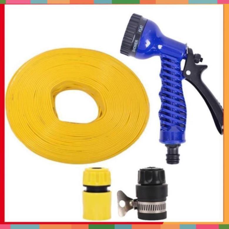 Bộ dây tăng áp 3 lần vòi xịt nước rửa xe, tưới cây loại 20m 206843