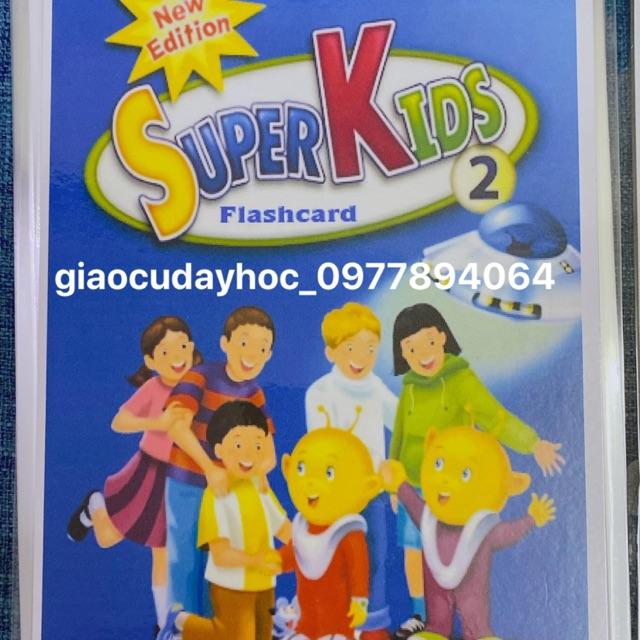 FLASHCARDS cho giáo trình SUPER KIDS 2 (130 thẻ ép plastic bền đẹp)