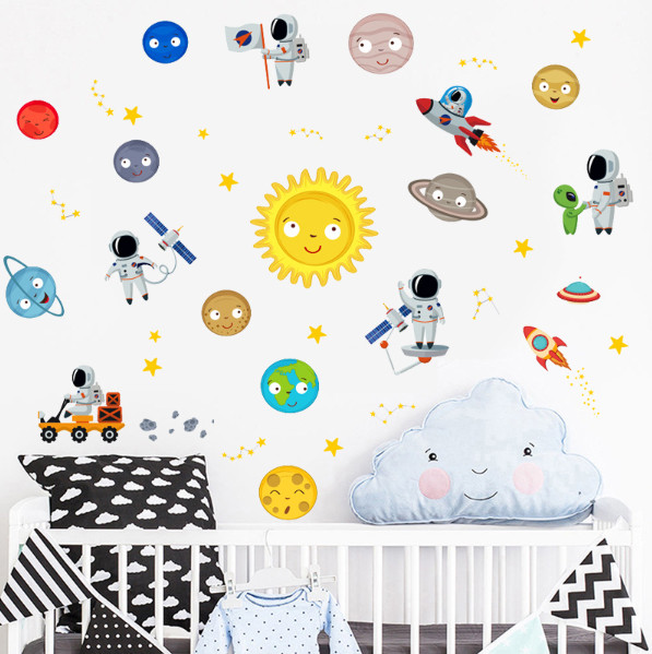 Decal trang trí tường - Vũ Trụ Hành tinh hệ mặt trời mới