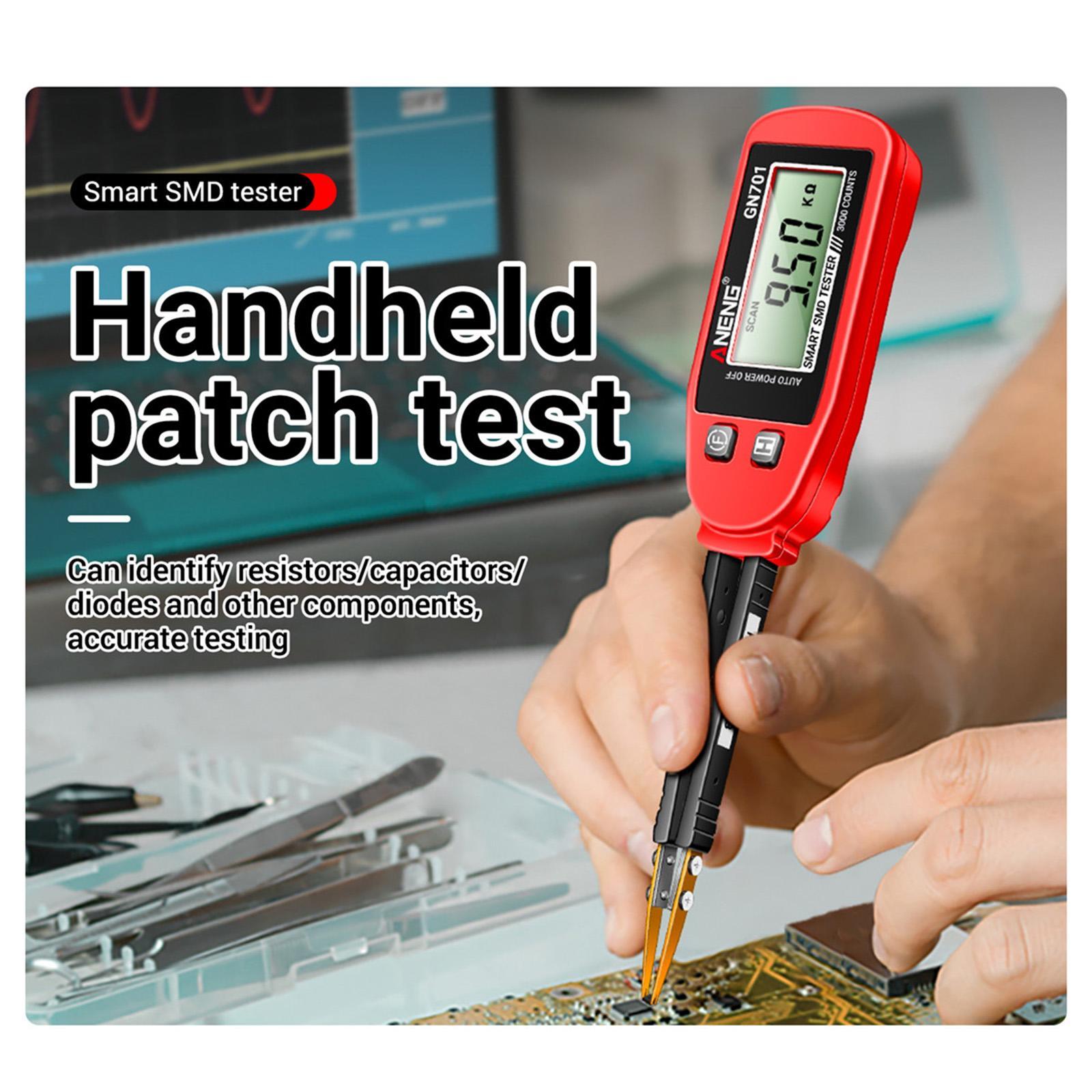 Digital SMD Tester/ Resistance Capacitance Meter/ LCD Screen Handheld  Continuity Resistor  Tester Multimeter