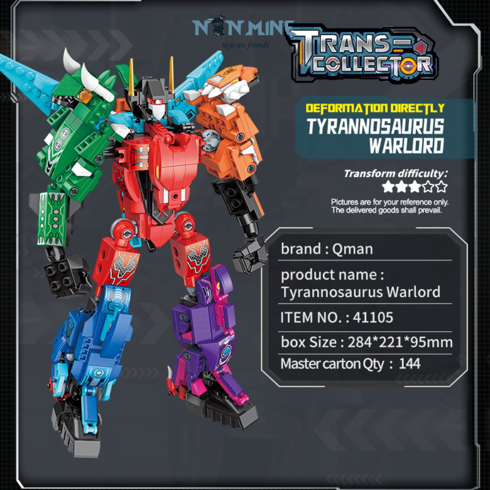 Đồ Chơi Xếp Hình Lắp Ráp Qman 41105 Người Máy Khủng Long Robot Mech Dinosaur 6 Trong 1 Gồm 521 Chi Tiết Cho Trẻ Từ 6 Tuổi