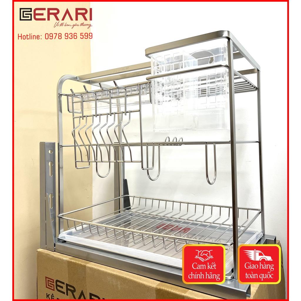 {Chính hãng} Kệ dao thớt chai lọ nan dẹt inox bóng cao cấp Gerari