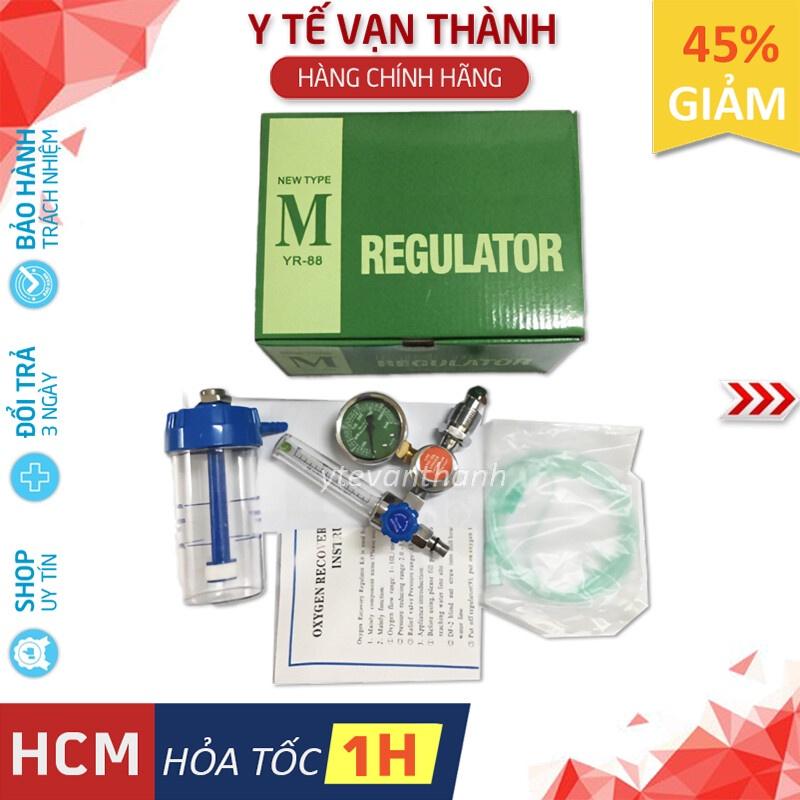 Đồng Hồ Oxy Y Tế- Regulator YR-88 (Có Bình Tạo Ẩm) -VT0342