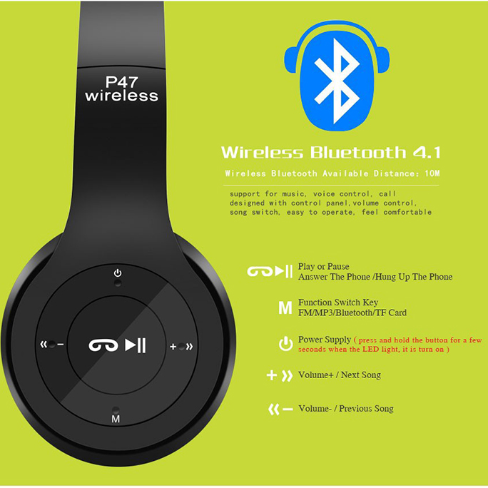 Tai nghe không dây bluetooth chụp tai P47