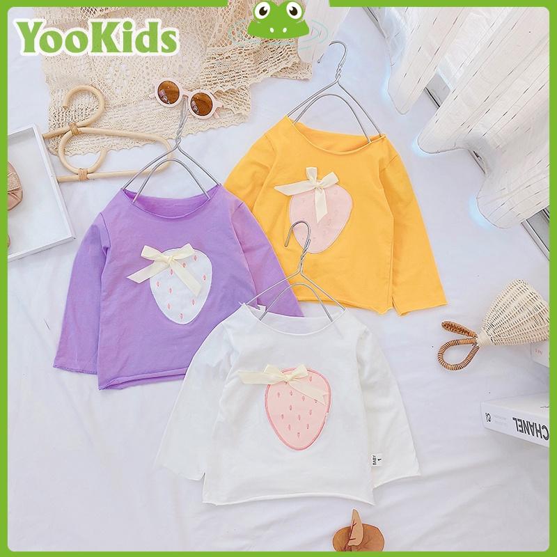 Áo Dài Tay Bé Gái -SALE- Áo Thu Đông Bé Gái Mặc Điều Hòa YOOKIDS Chất Cotton Thấm Hút Mồ Hôi Tốt &amp; Co Giãn 4 Chiều