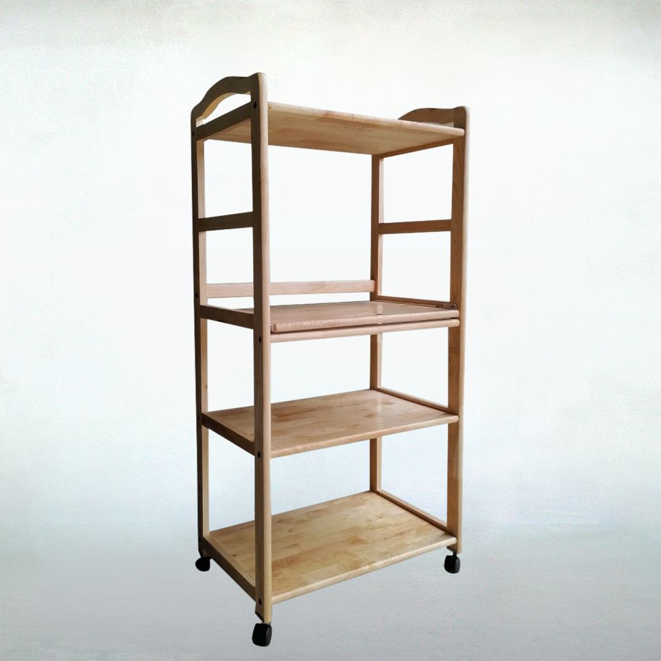 Kệ lò vi sóng 4 tầng gỗ tự nhiên