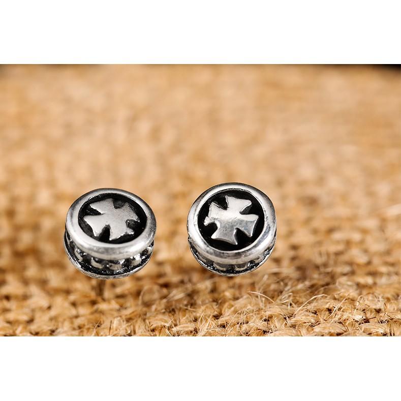BÔNG TAI BẠC UNISEXBÔNG TAI TRÒN BẠC THÁI S925 CHROME