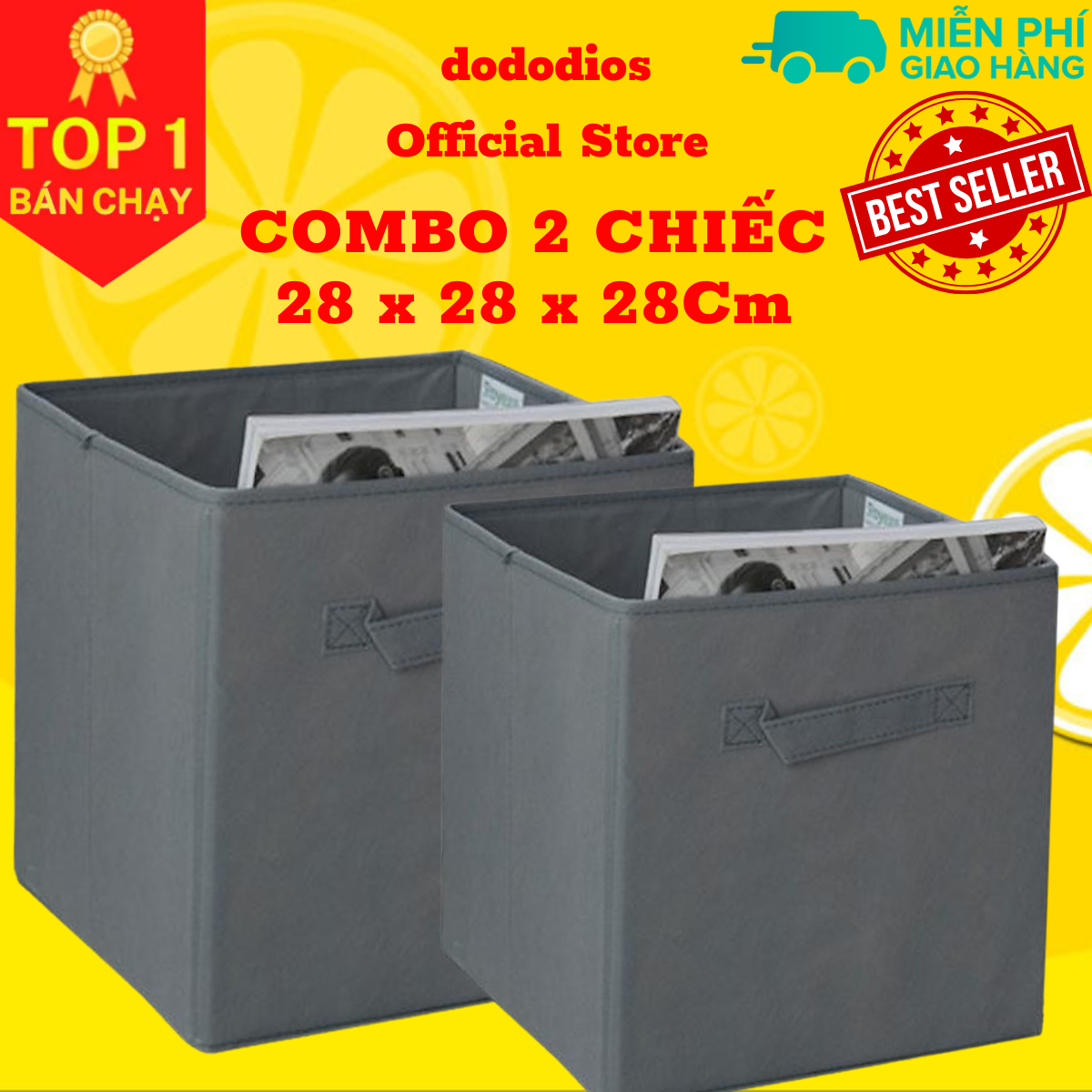 combo 2 Hộp vải đựng quần áo chia ngăn, khay đựng đồ lót, tất vớ gấp gọn tiện lợi hàng VNXK Nhật Bản, Hộp Vải Đựng Đồ Tiện Lợi, Thùng Đựng Quần Áo Đa Năng, hộp tủ đựng đồ đa năng bằng vải không dệt dododios