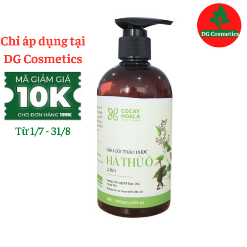 Dầu Gội và Xả Thảo Dược Hà Thủ Ô Giảm Rụng Tóc, Bạc Tóc Cocayhoala 300g