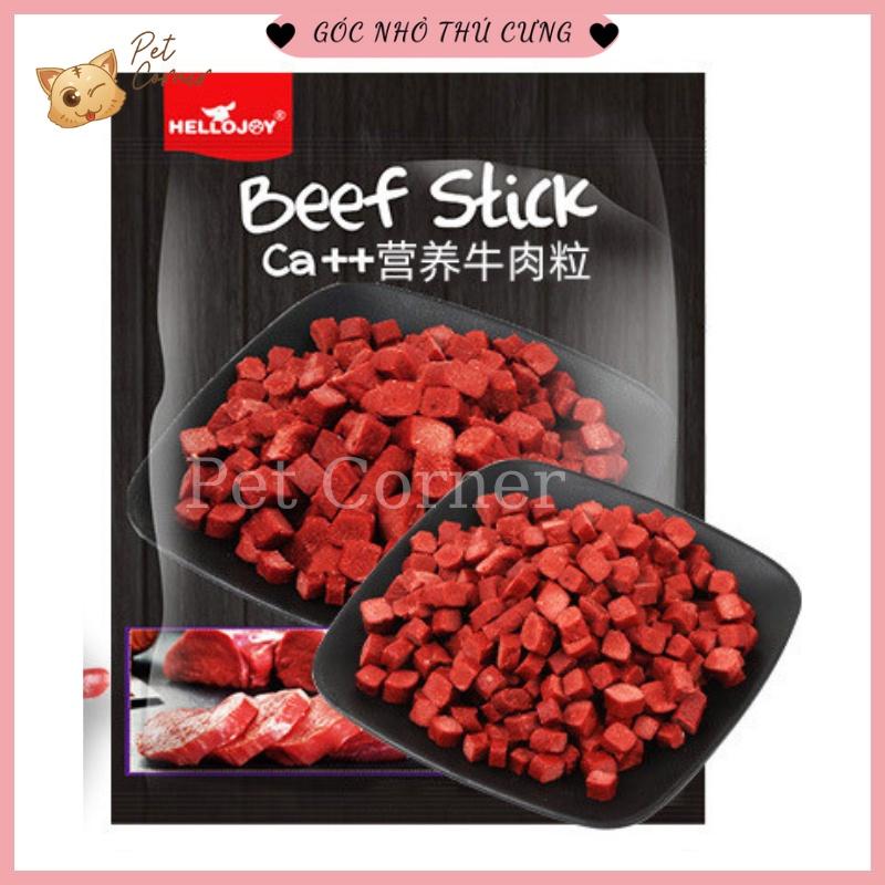 Thịt bò cao cấp Hello Joy thơm ngon, bổ sung canxi cho chó (Gói 500gr) - Bánh thưởng cho chó, đồ ăn vặt cho thú cưng