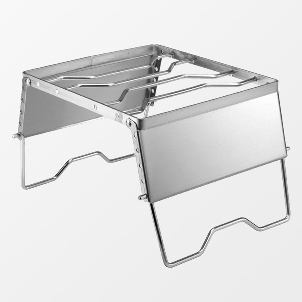 Stainless Steel Outdoor Camping Barbecue Grill Folding Garden Rack Portable Furnace Bracket Family Party Cooking Tool